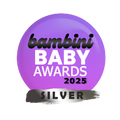 Cybele Star 2025 Bambini Baby Awards silver badge. Stellar™ Portable Baby Bottle Warmer - Best Feeding Product (Silver)