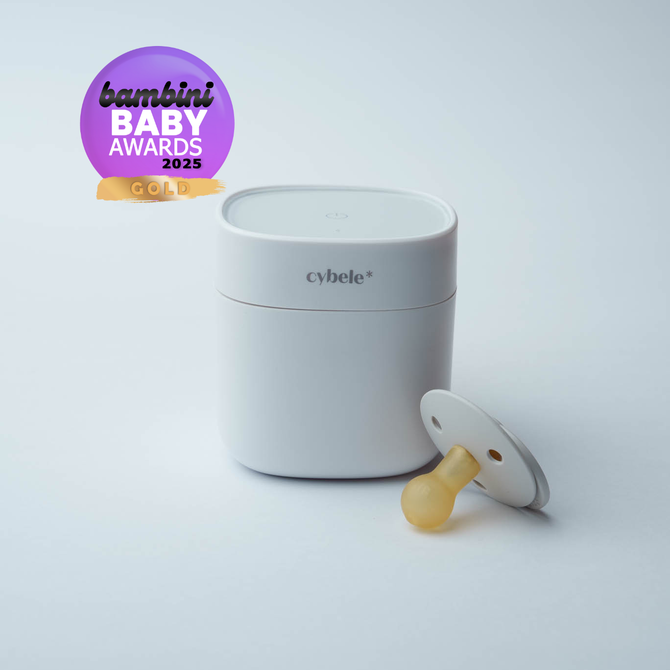 Cybele Star’s Lumen™ Portable UV Sterilizer — Gold Winner for Best Luxury Item for a New Mum at the Bambini Baby Awards 2025.