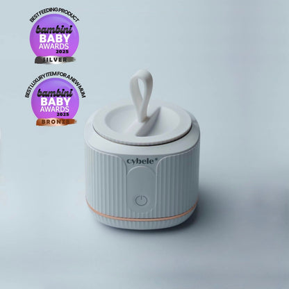 Cybele Star’s Stellar™ Portable Baby Bottle Warmer — Silver Winner for Best Feeding Product and Bronze Winner for Best Luxury Item for a New Mum at the Bambini Baby Awards 2025.